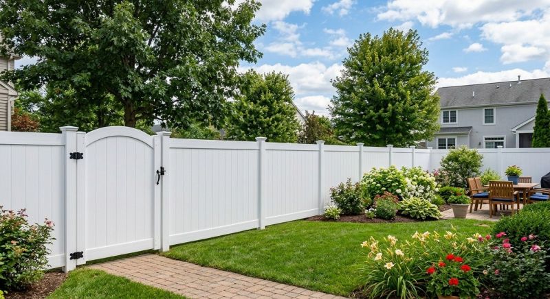White PVC Fence Installation in St Louis, MO